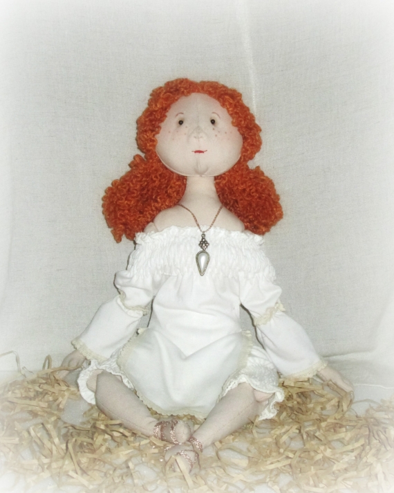 Текстильная кукла МАДЛЕН-цветочница