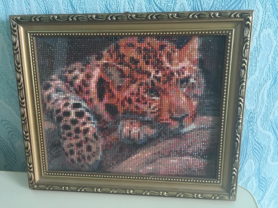 Картина из страз «Леопард»