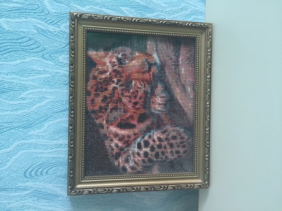 Картина из страз «Леопард»