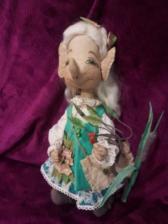 Интерьерная текстильная игрушка - Сказочная дама - Кикимора