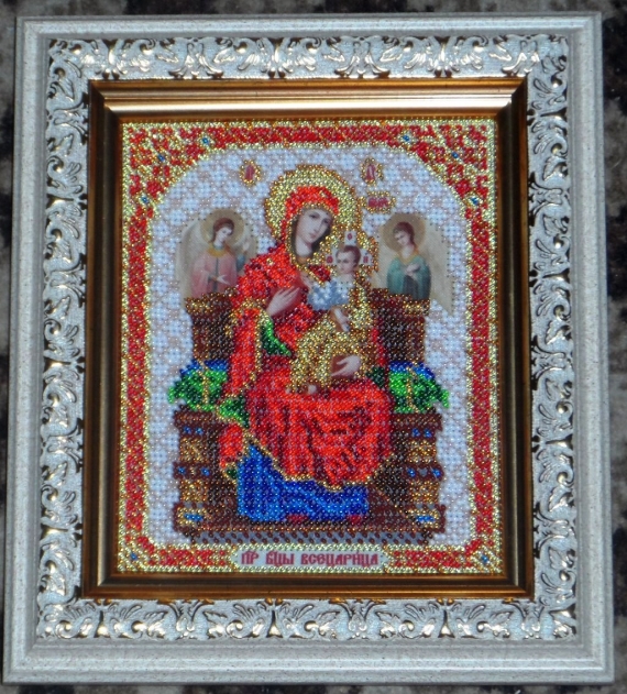 Икона бисером Богородица Милующая
