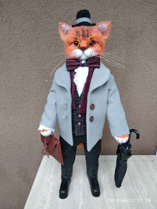 Интерьерная  игрушка "Кот Леопольд"