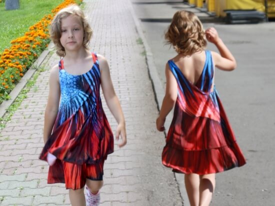 Сарафан с принтом Рыбка
