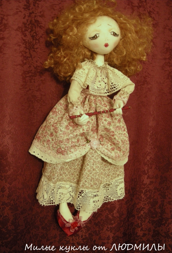 Интерьерная текстильная кукла.Коллекция «Пастораль»