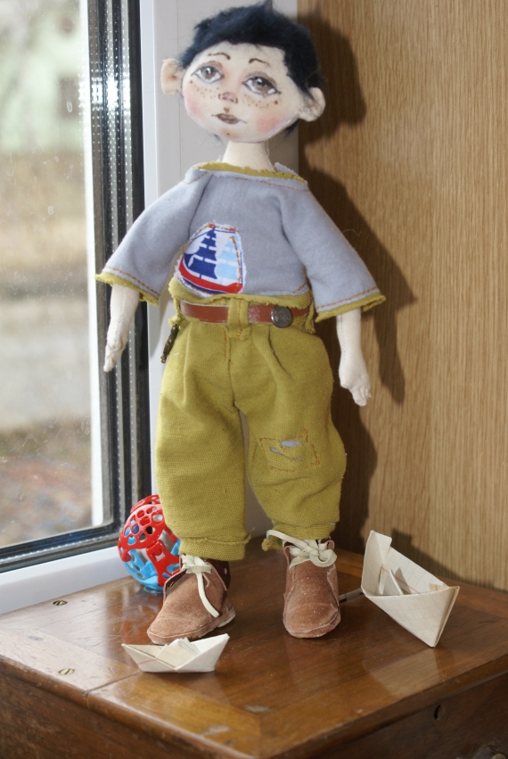 Мальчишка Николошка-текстильная кукла