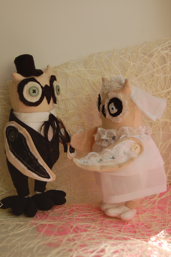 свадебные текстильные совы