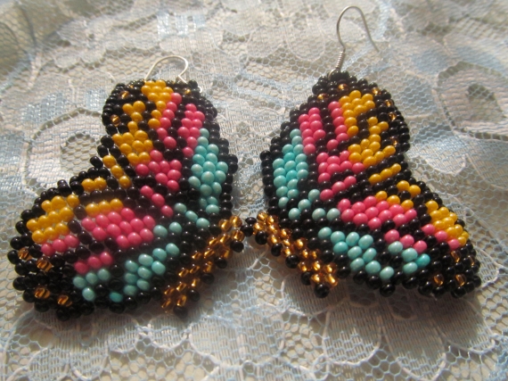 Серьги Крылья бабочки