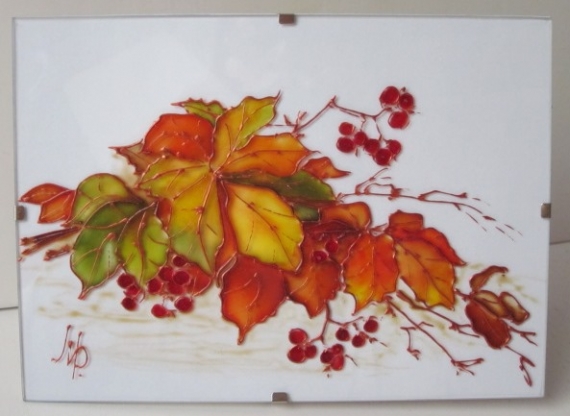 Оригинальная открытка "Осенний букет с ягодами"