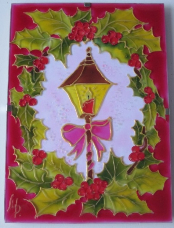 Рождественская открытка "Волшебный фонарик"