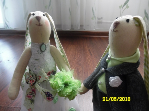 Свадебная пара Кролики тильда
