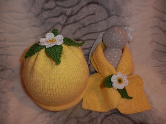 Шапочка и шарф «Лимон»