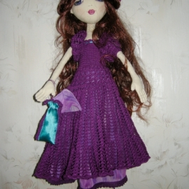 Интерьерная текстильная кукла "Барышня". Коллекция «Пастораль»