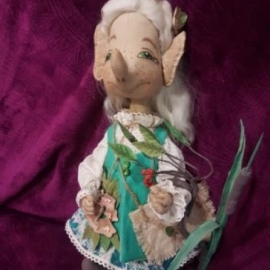 Интерьерная текстильная игрушка - Сказочная дама - Кикимора
