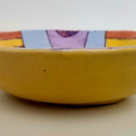 Глубокая расписная тарелка