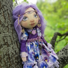 Текстильная кукла Индиго
