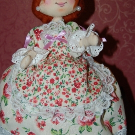 кукла - грелка на чайник Арина