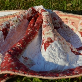 Детское лоскутное одеяло "Розовый сад"