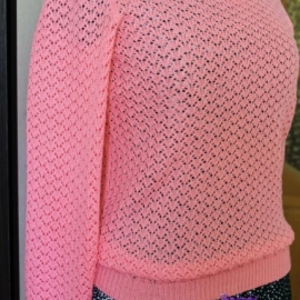 Ажурный пуловер "Розовое чудо"