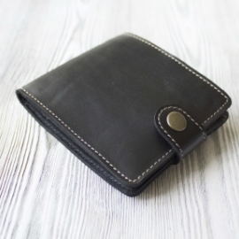Мужской кошелек, портмоне из натуральной кожи "Контраст"