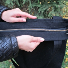 Женская джинсовая сумка, лоскутное шитье.